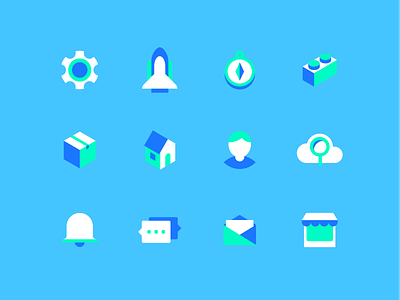 Product Icons blue bold colors filled flat icon icons product