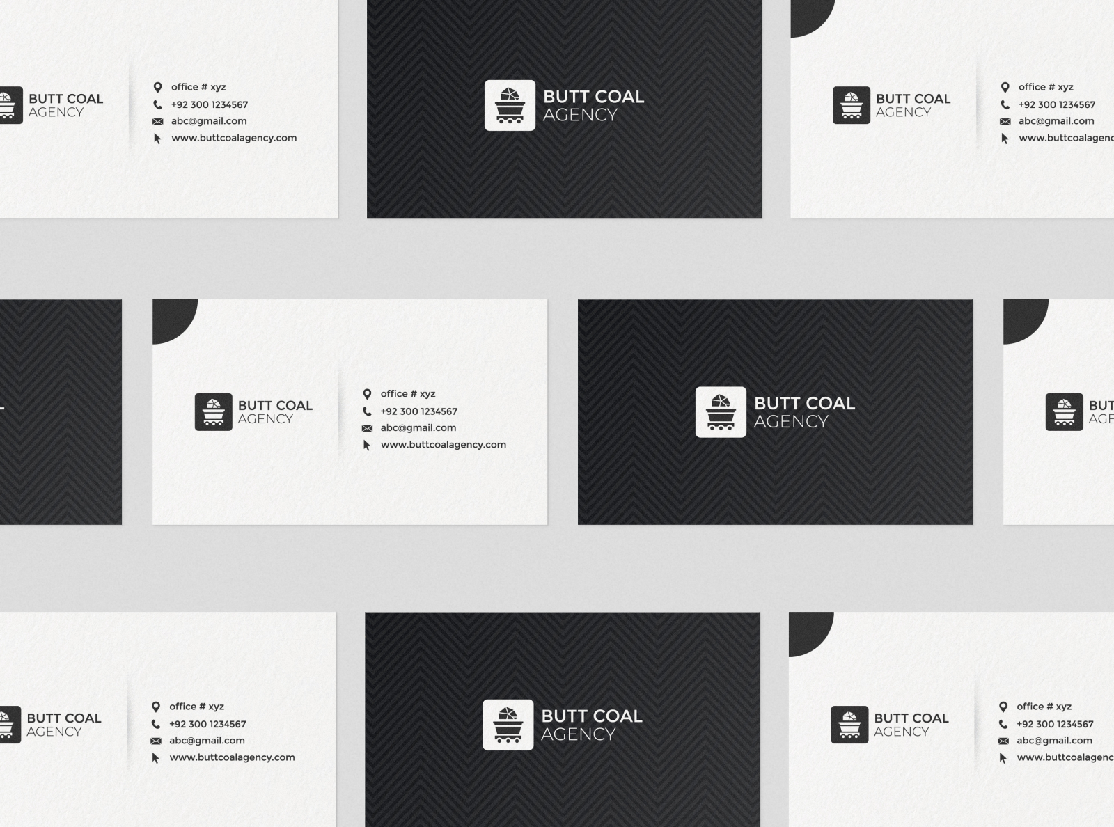 Butt Coal Agency Business Card by Zain Arshad on Dribbble