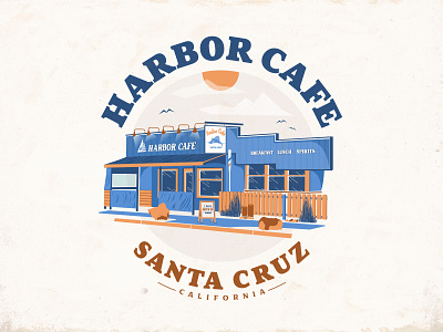 Harbor Cafe Logo cafe logo design harbor illustration vector vectorart