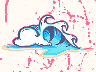 Sketch Book Wave #18,222 art design illustration illustrator logo ocean santa cruz tac vector wave waves