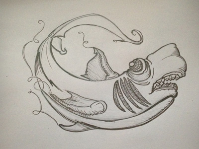 Shark sketch WIP drawings i love sharks pen pencil sharks