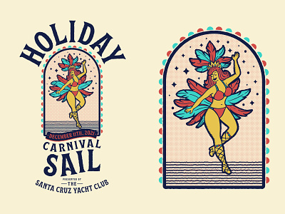 Holiday Carnival Sail art boating brazil brazilian carnival design illustration illustrator lightedboatparade sail sailing vector