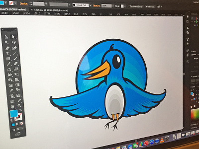 Bird WIP art bird bird in fight blue colors design illustration illustrator vector