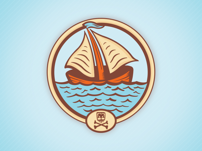 Run away boat illustration ocean pirate pirate ship sails ship tac vector water