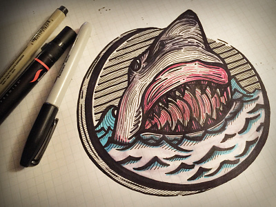 Shark Week Doodle, Bra. bra doodle ink pen shark week sharks sharpie