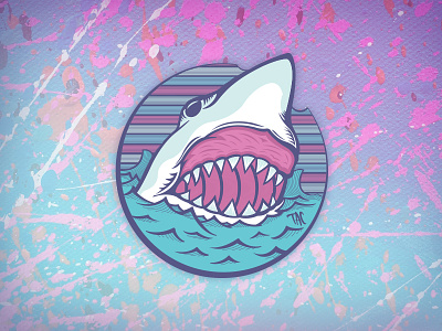 Shark Attack! art design friday great white illustration illustrator shark shark week vector