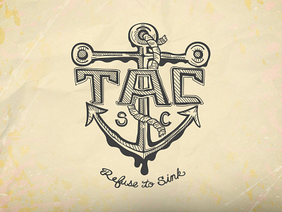 Refuse to Sink anchor behance illustration illustrator maritime sink tac vector