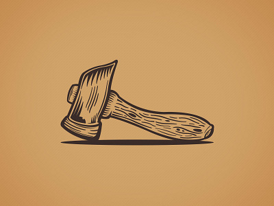 Hammered hammer illustration illustrator vector wood
