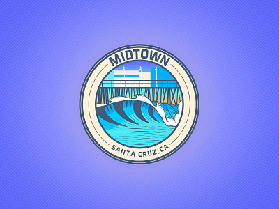 The Rivermouth art badge design icon illustration illustrator logo midtown santa cruz