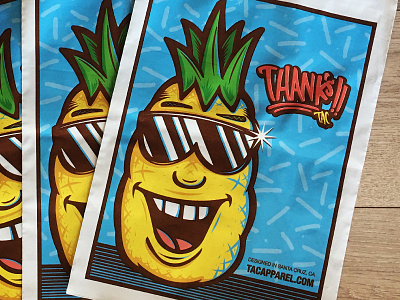 Pineapple poly mailers art mailer pineapple sticker mule tac apparel thanks vector