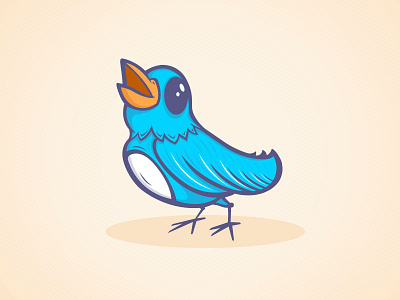 Bird's the word art bird blue bird design illustration illustrator vector