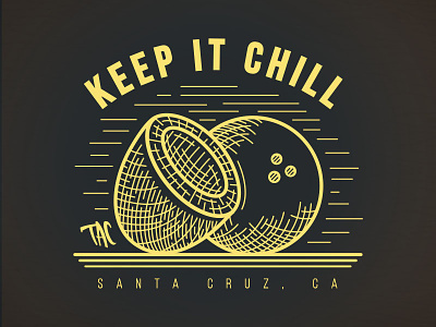 Keep it Chill art brah chill coconut coconuts design illustration keep it chill no worries tropical