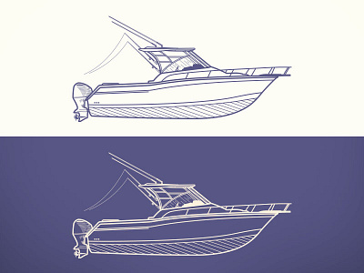 Grady White Illustration art boat design fish fishing grady white illustration ocean