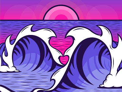 V-Day Tubes or Maui Sunset aloha maui ocean tubes valentines vday wave waves
