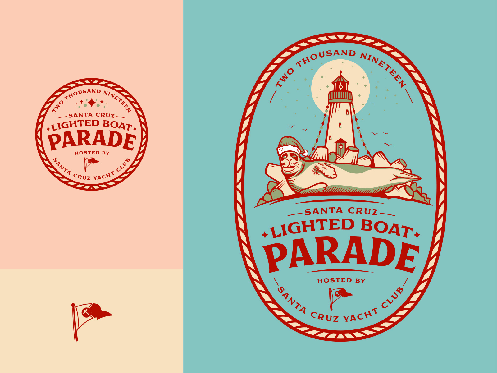 Santa Cruz Lighted Boat Parade Artwork by Ben Koscielniak on Dribbble