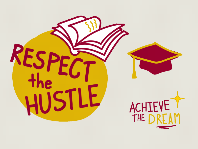 Respect The Hustle academic illustration playful squiggle vision traditional animation