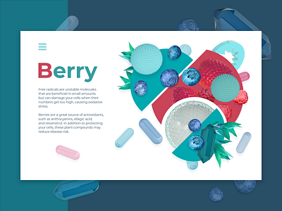 collage 3d 3d art berries branding crystals delicious design icon pattern picture ui ux yummy