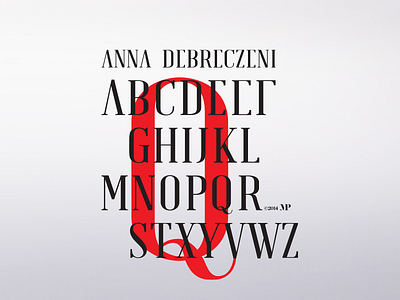 Custom typeface for a fashion designer antiqua branding custom fashion letter type