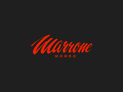Marrone Mondo chestnut lettering marrone script street food