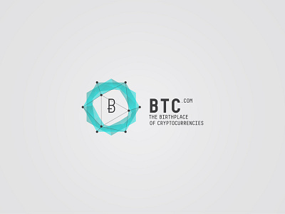 Btc.com Logo bitcoin design diamont lattice logo low poly polygon study