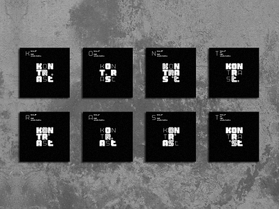 Kontrast Type experiment identity kontrast lettering study typography