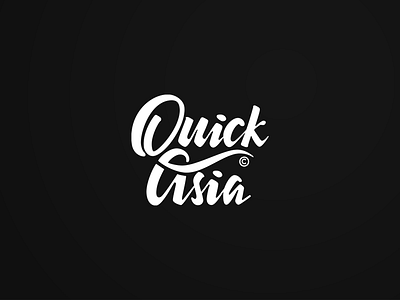 Quick Asia asian fastfood food handwritten logo restaurant study