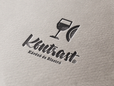 Kontrast alternate version bistro handwritten kontrast logotype restaurant