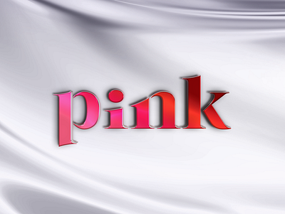 Pink wall sign 3d fashion gradient logo logodesign pink silk wall sign
