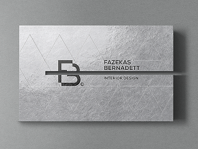 Business card for an interior designer business card icosahedron logotype monogram