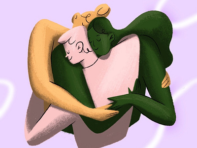Group Hug family friends group hug illustration love procreate