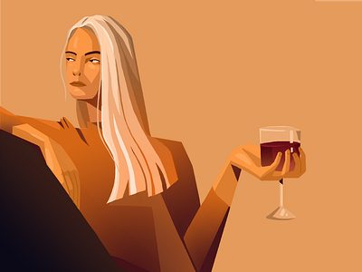 Cheers 🍷 cheers design editorial illustration fancy illustration photoshop red wine wine wine glass woman women