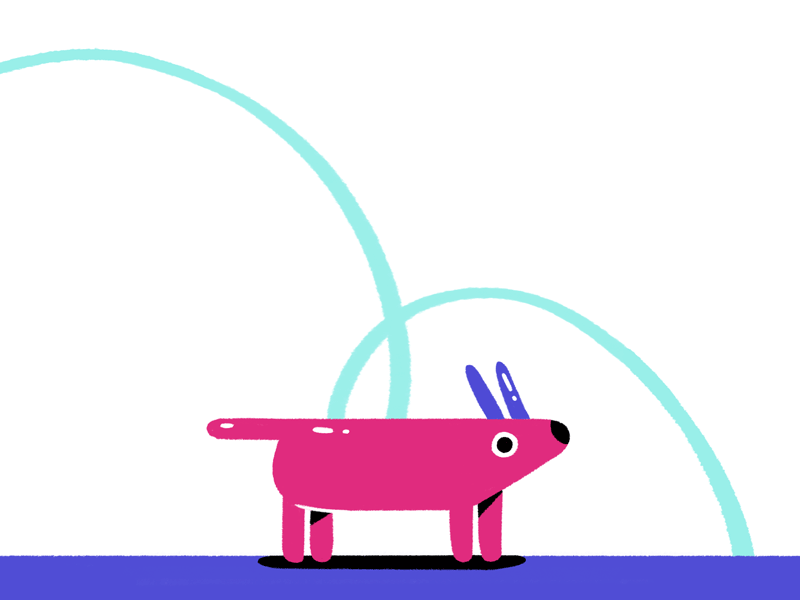 Woof Woof 🐶 cel animation character animation characterdesign dog dog illustration frame by frame gif happy jump loop loop animation photoshop