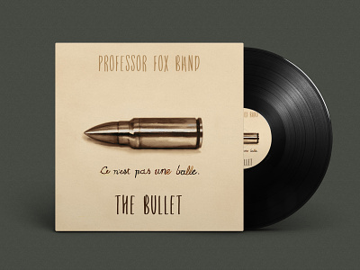 The Bullet by Professor Fox Band single cover illustration album band illustration painting sepia