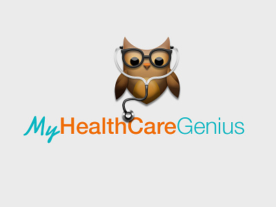 My HealthCare Genius logo 3d health healthcare logo owl