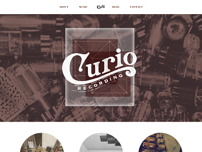 Curio Recording hand drawn logo vintage