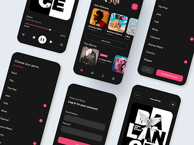 Music Streaming App design interaction design ui ui design userinterface ux