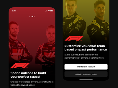 F1 Onboarding Concept