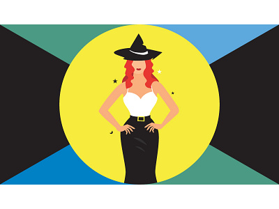 Witch witch 2018 2d calendar fashion illustration october vector