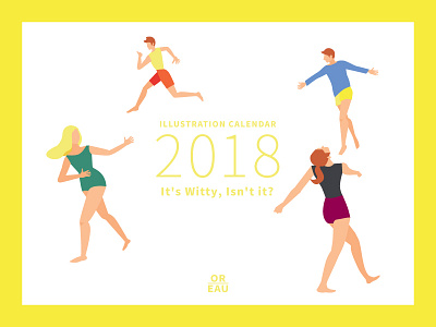 Let's Start 2018 2d calendar colorful design illustration illustrator korea letsstart spring vector yellow