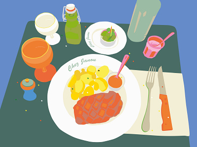 Well done! Great! color drawing graphic illustration illustrator meal vector