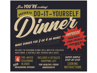 Dinner Kit cover packaging design