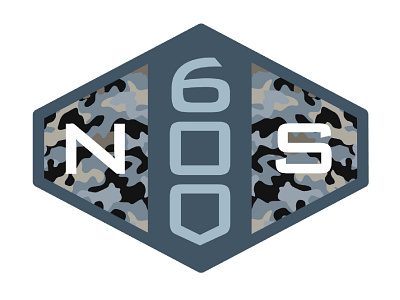 600NS camo patch logo