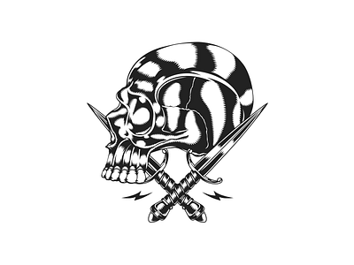 Skull Illustration cranium dagger design illustration skull vector illustration