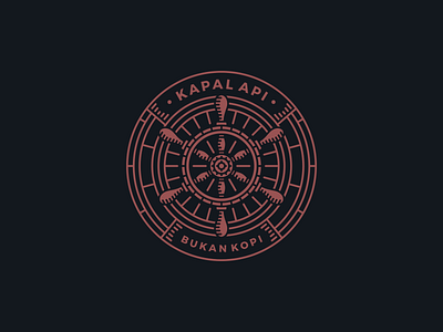 Kapal Api design illustration logo nautical vector