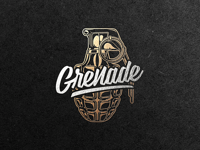 Grenade custom type grenade illustration lettering script typography