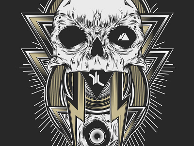Triangle Skull design graphic illuminati illustration skull triangle vector