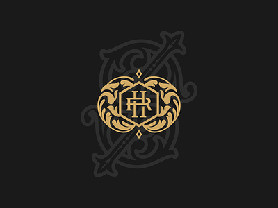 RH or HR monogram art artwork classic elegant logo logotype monogram rh vector