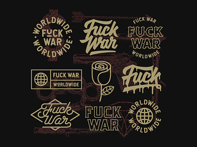 Fuck War art artwork custom type design fuck war graphic design lettering typography vector