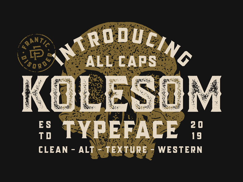 Kolesom Typeface Update custom type design font graphic design illustration lettering script type typeface typography vector vintage