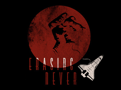 Erasing Never Astronaut Tee apparel artist band design merch music shirt tee
